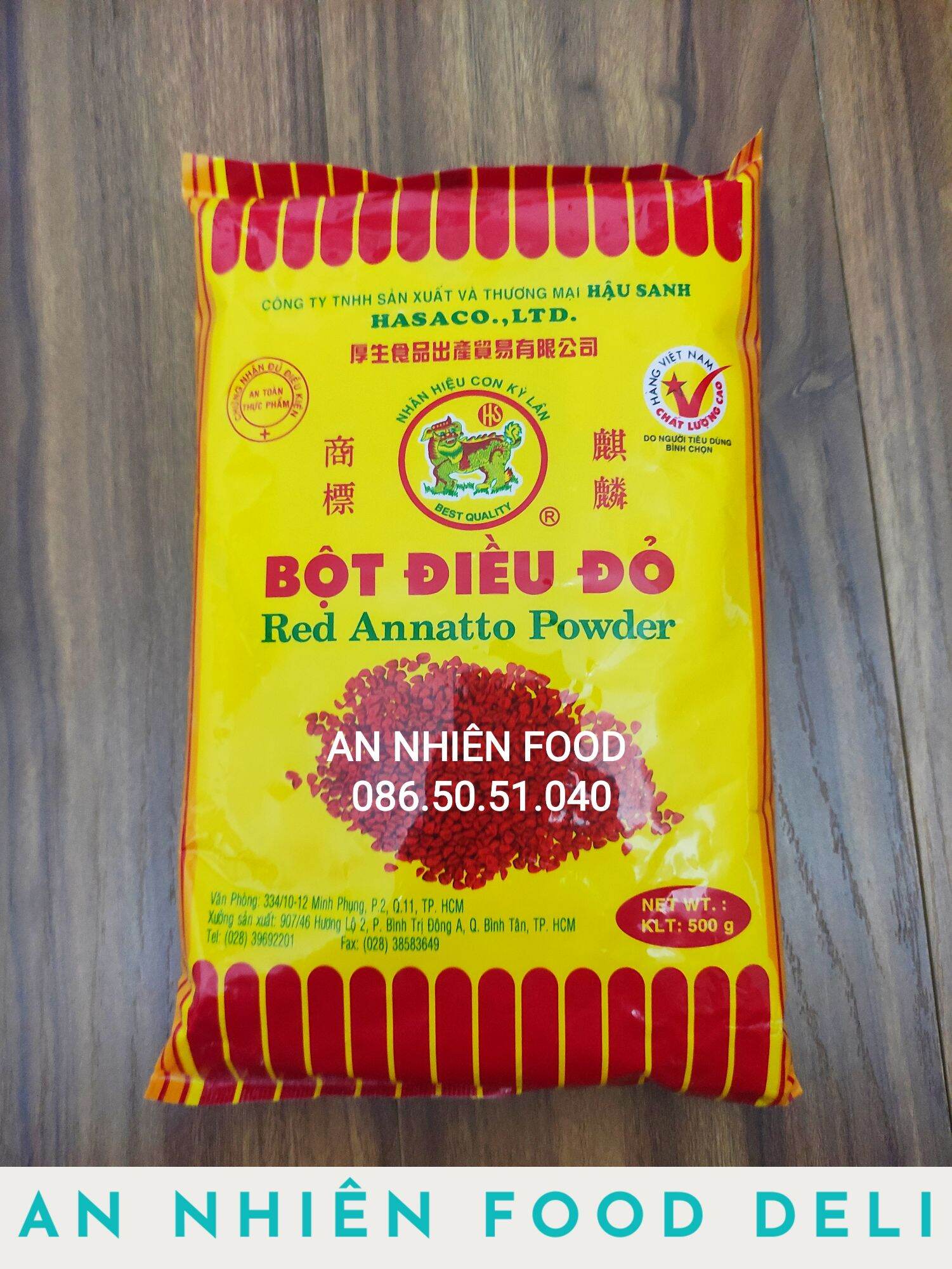 Bột Điều Đỏ Red Annatto Powder Gói 500Gram