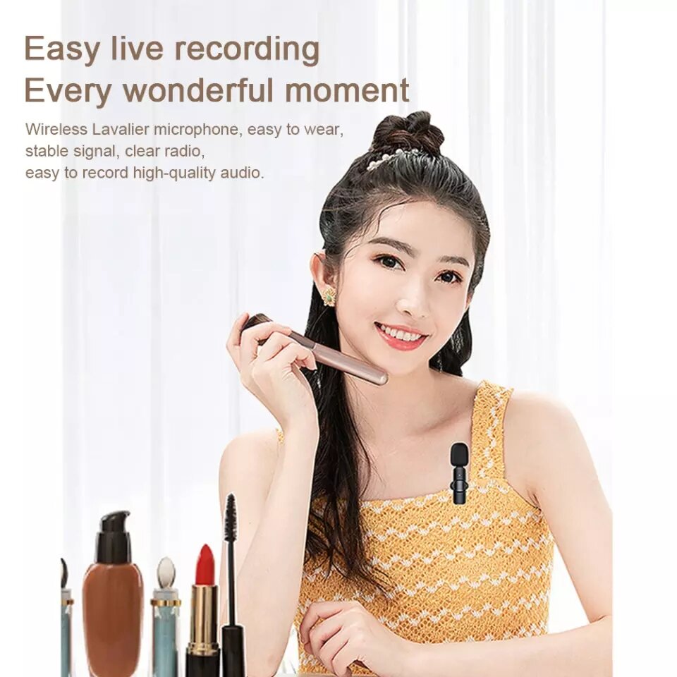 Mic cài áo không dây cho cho điện thoại Android Iphone (loại 1 mic) giúp quay phim thu âm live stream siêu rõ nét