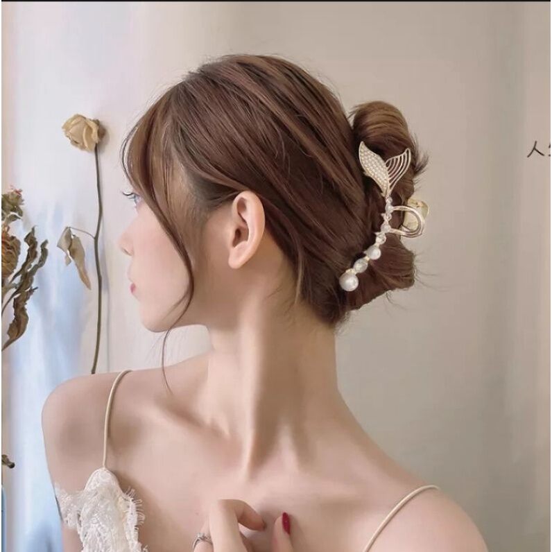 Kẹp tóc đuôi cá thời trang sang trọng phong cách Hàn Quốc