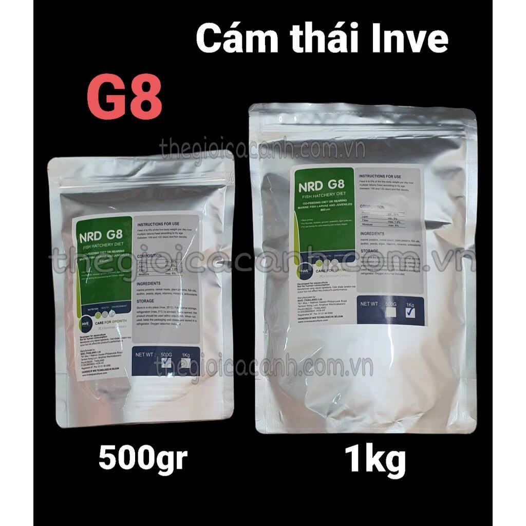 Cám thái Inve G8 G12 bao 500gr 1kg cho cá ba đuôi, cá đĩa, phi phụng, cá koi, betta, cá tầng đáy