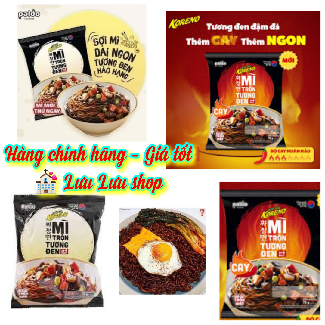 Mì tương đen ăn liền Koreno úp tô 4 phút cay/ không cay gói 78g