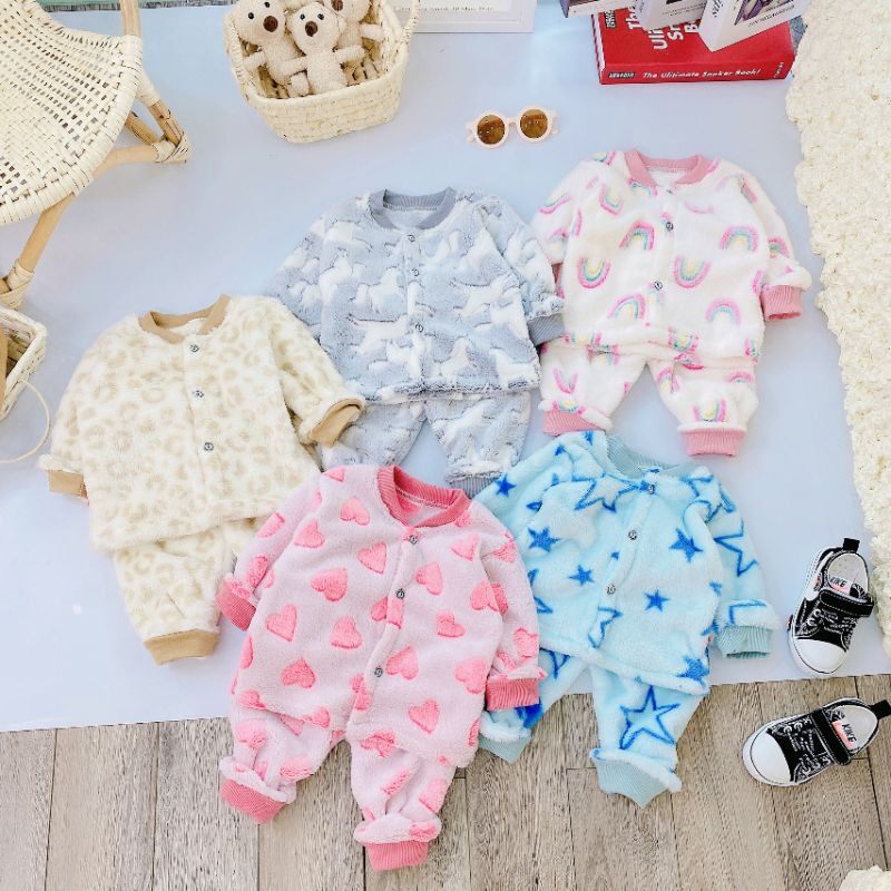 BỘ quần áo lông tuyết siêu ấm cho bé 3-10kg