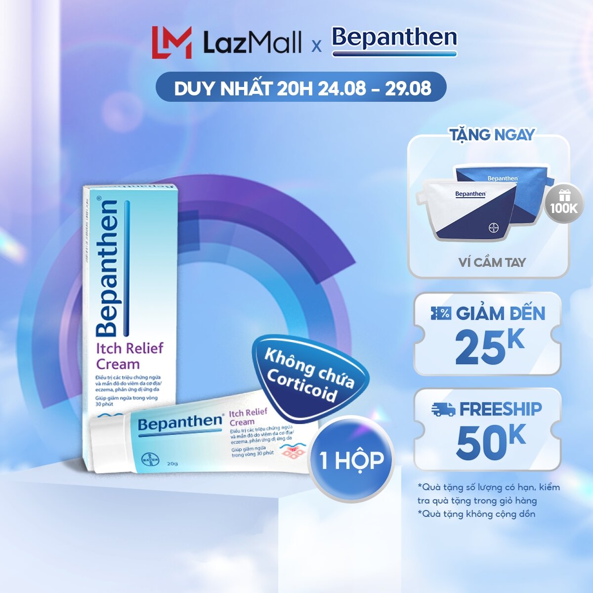 Kem Giảm Ngứa Bepanthen Itch Relief Cream 20G