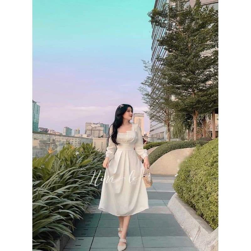 60-90kg Bigsize ĐẦM TIỂU THƯ XẾP LI D781