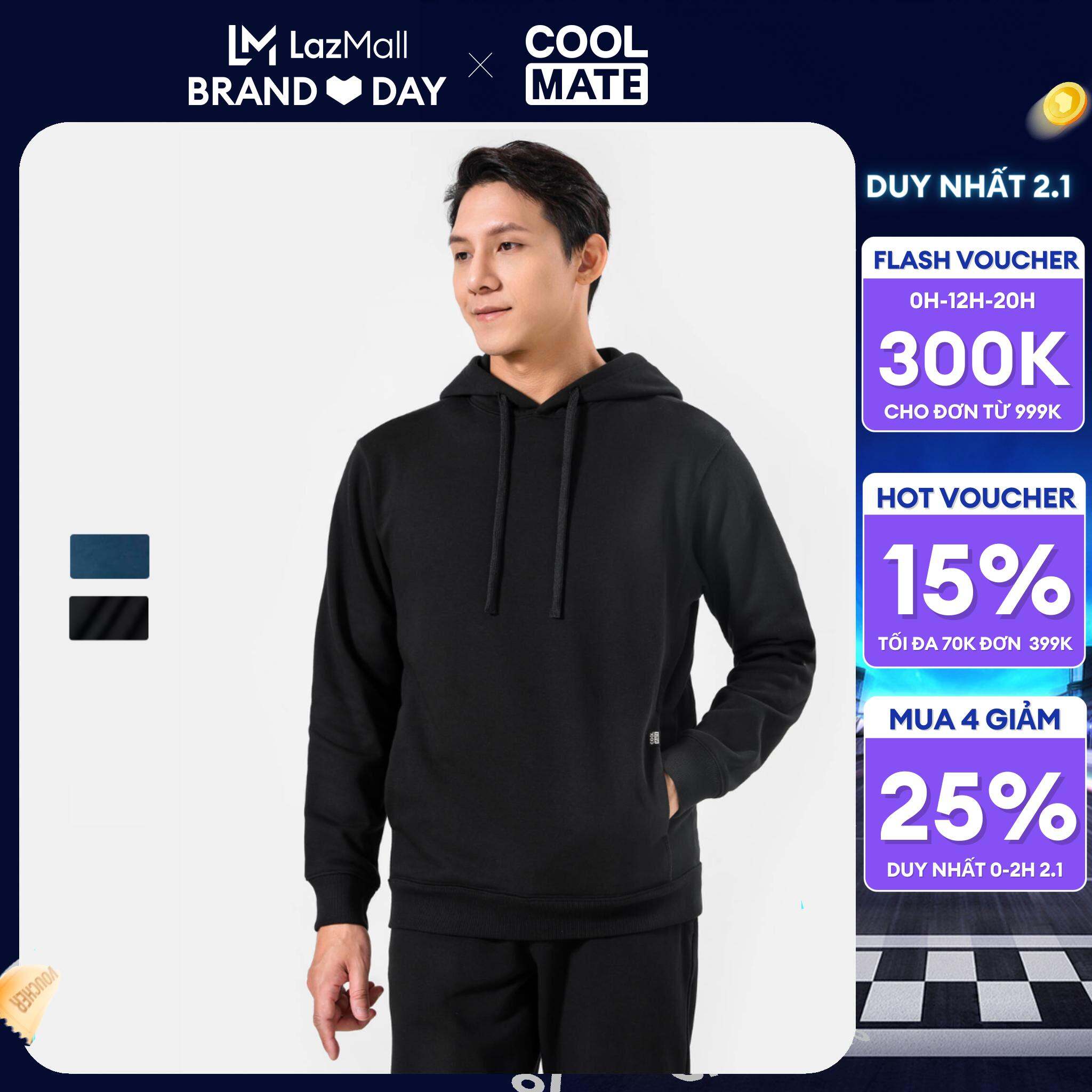 CHỈ 02H 2.1 MUA 4 GIẢM 25Áo Hoodie nỉ có mũ Essential dáng regular ôm nhẹ Thương hiệu Coolmate