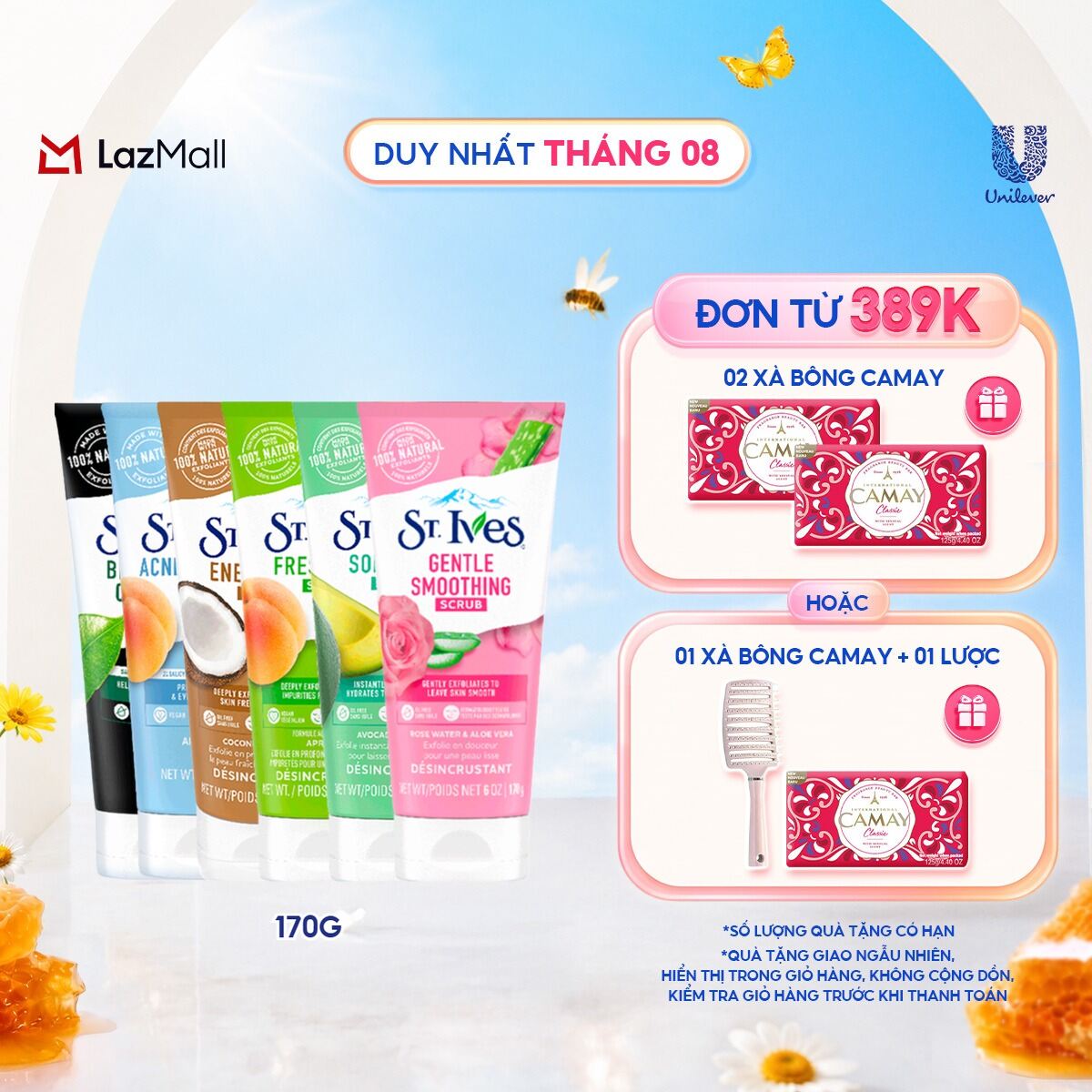 Sữa rửa mặt tẩy tế bào da chết St.Ives 170g