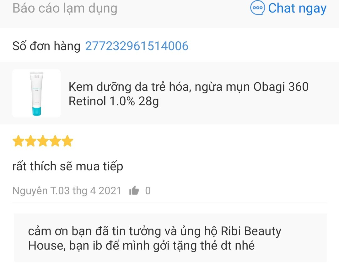 [Hàng công ty]Kem chống lão hóa Obagi's 360 Retinol 0.5%-28g