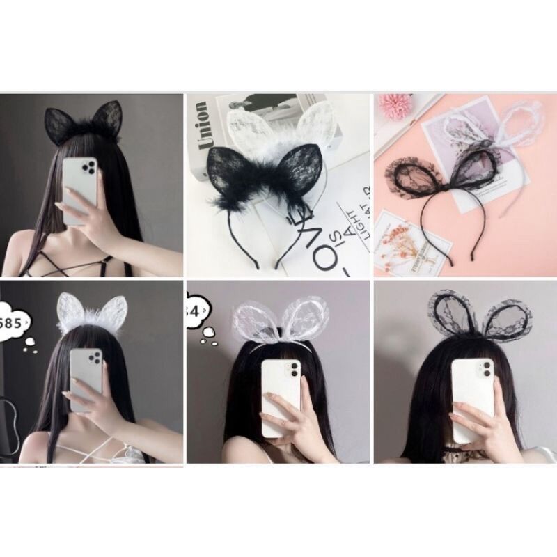 Cài tóc tai mèo tai thỏ dễ thương