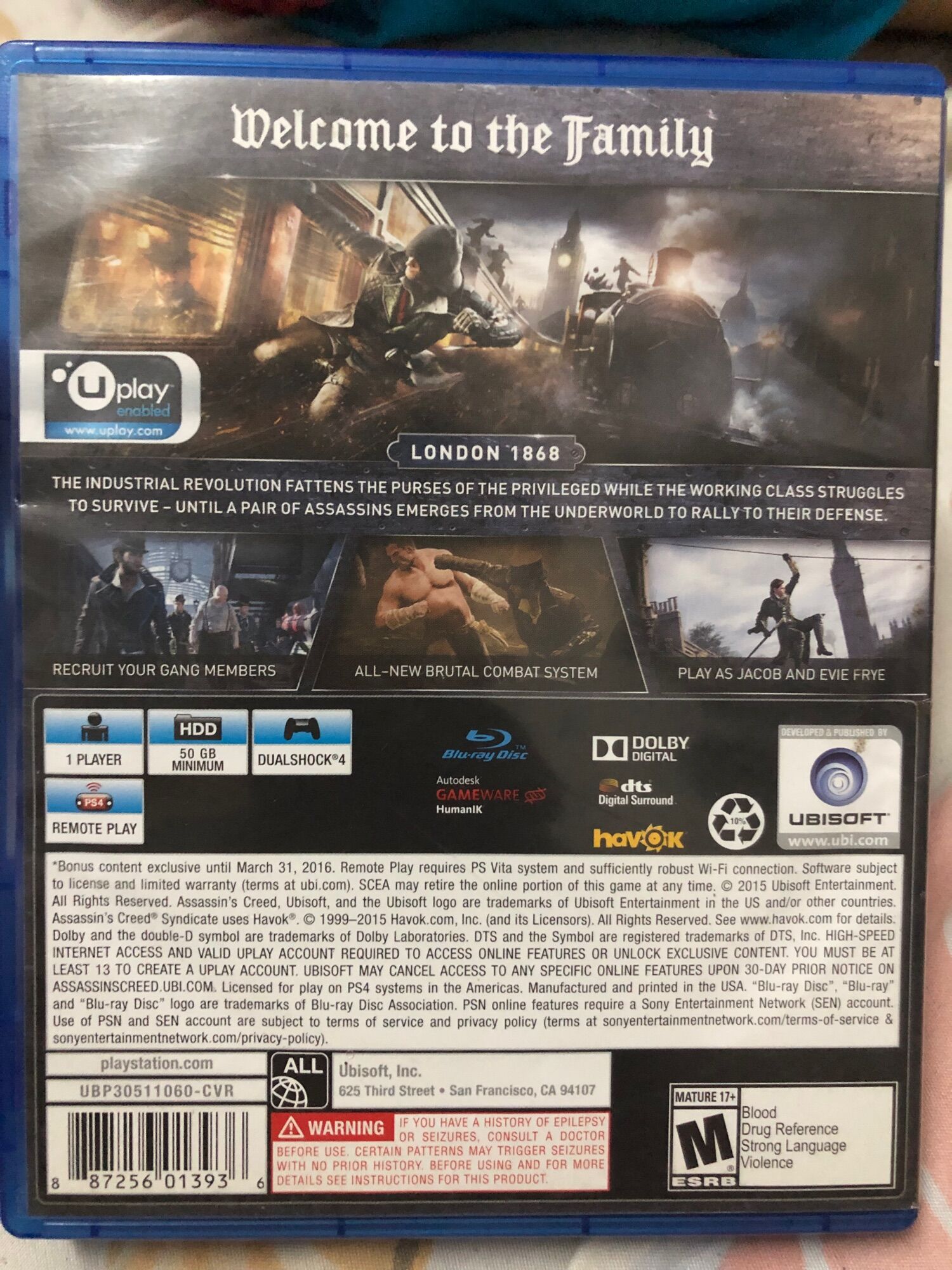 Game PS4: ASSASSIN’S CREED SYNDICATE (2HAND)