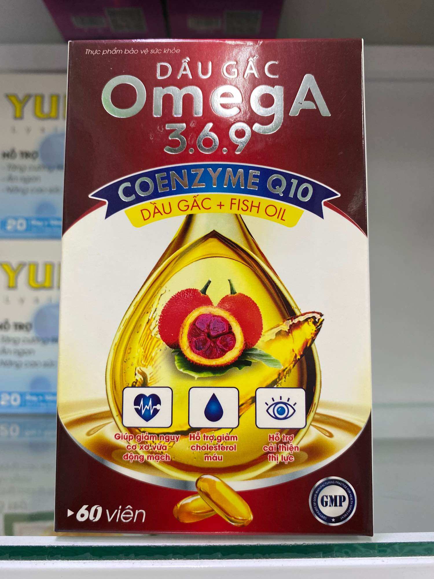 Omega 3 6 9 dầu gấc bổ mắt (hộp 60 viên năng mềm)