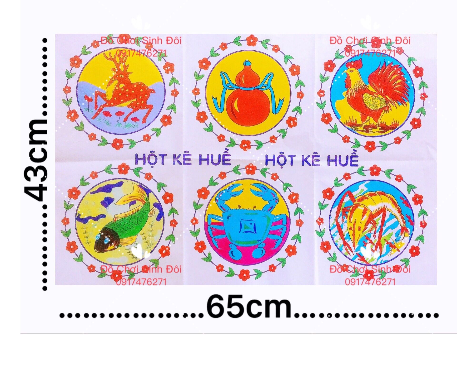 Cờ bầu cua hột nhựa 1,9cm