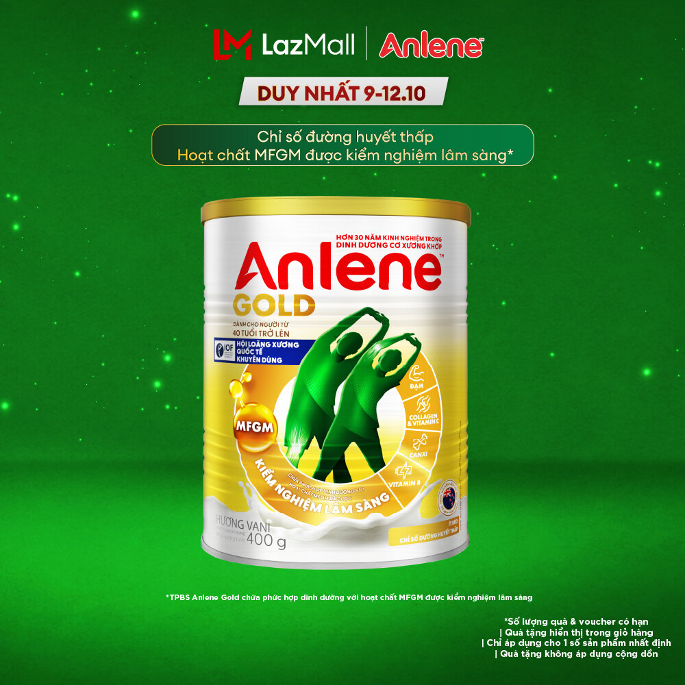 [Voucher giảm đến 16%][FREESHIP 0Đ TOÀN QUỐC] Sữa Bột Anlene Gold Hương Vani 400G