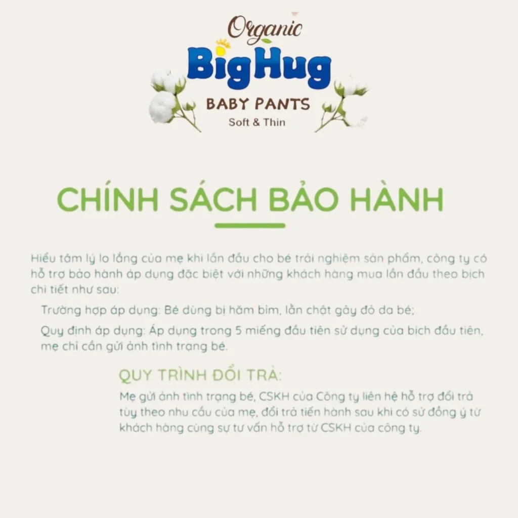 { BIGHUG } Bỉm Quần Bo Mông Chun Đệm Mây Cao Cấp