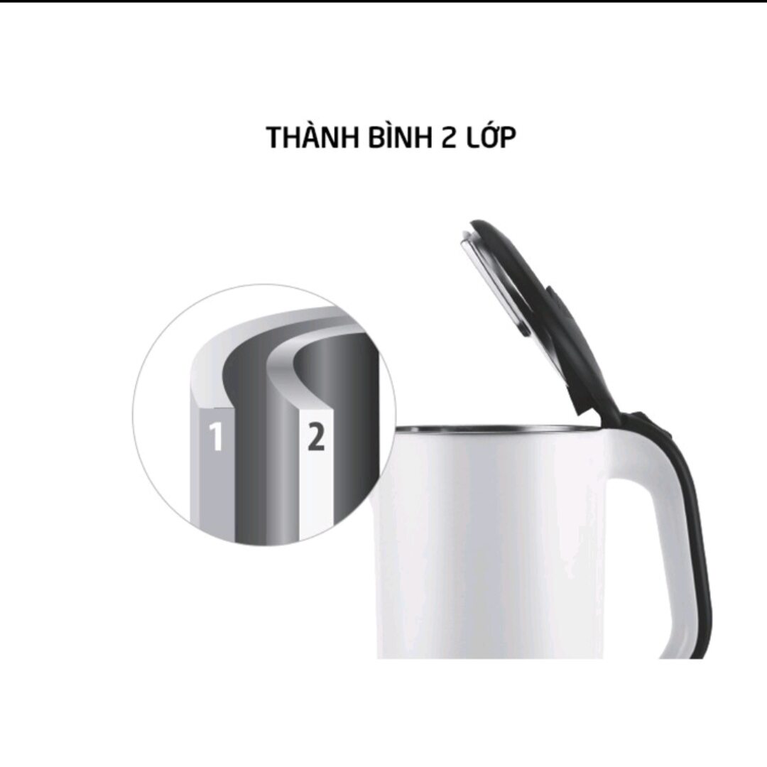 Bình Đun Siêu Tốc 2 Lớp Lock&Lock EJK738BLK (1.7L) Hàng chính hãng