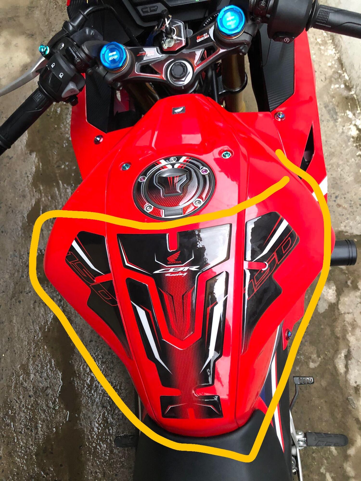 Tem Xương Cá CBR150 2021 - Tem Dán Bình Xăng CBR150