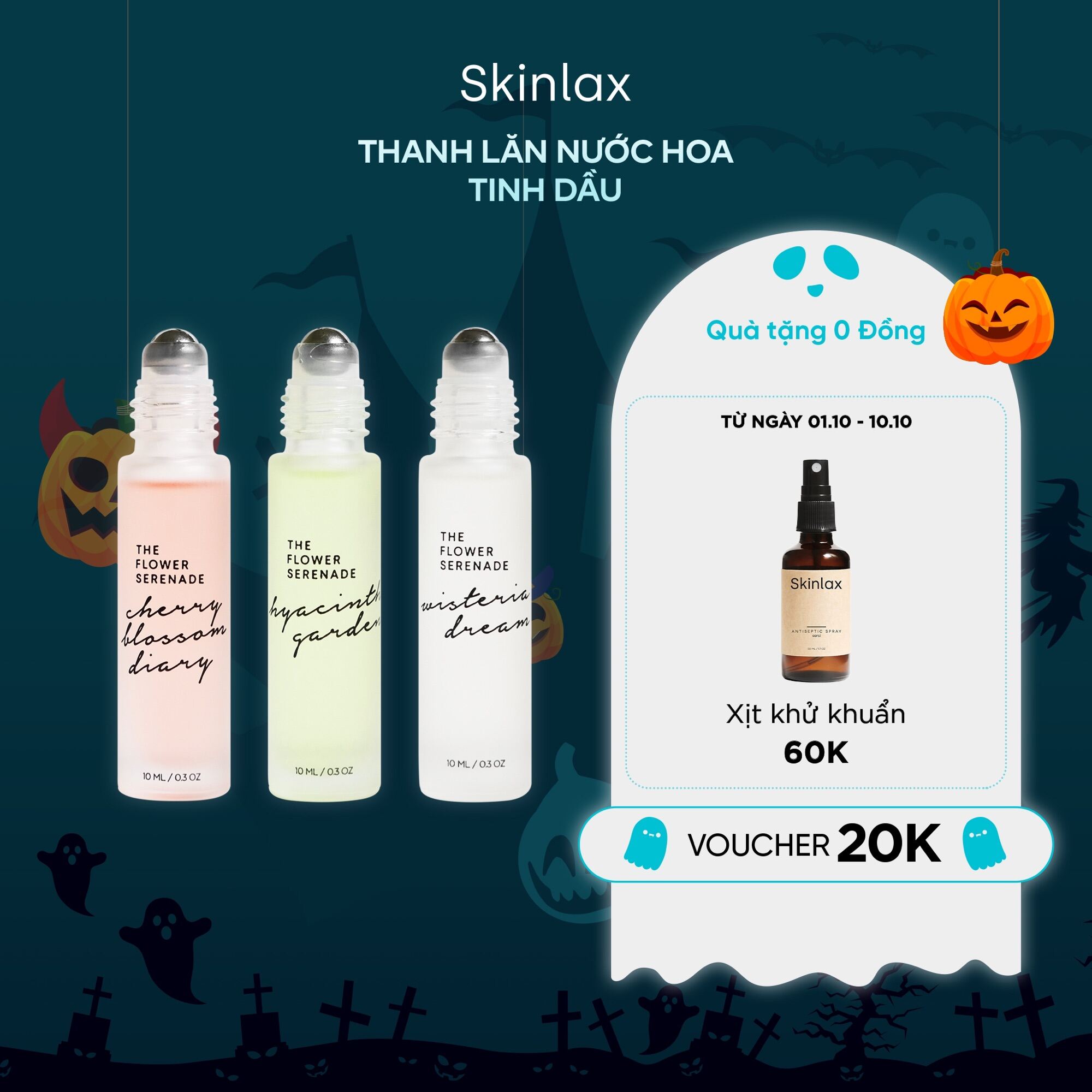 Thanh Lăn Nước Hoa Tinh Dầu SKINLAX 10ml