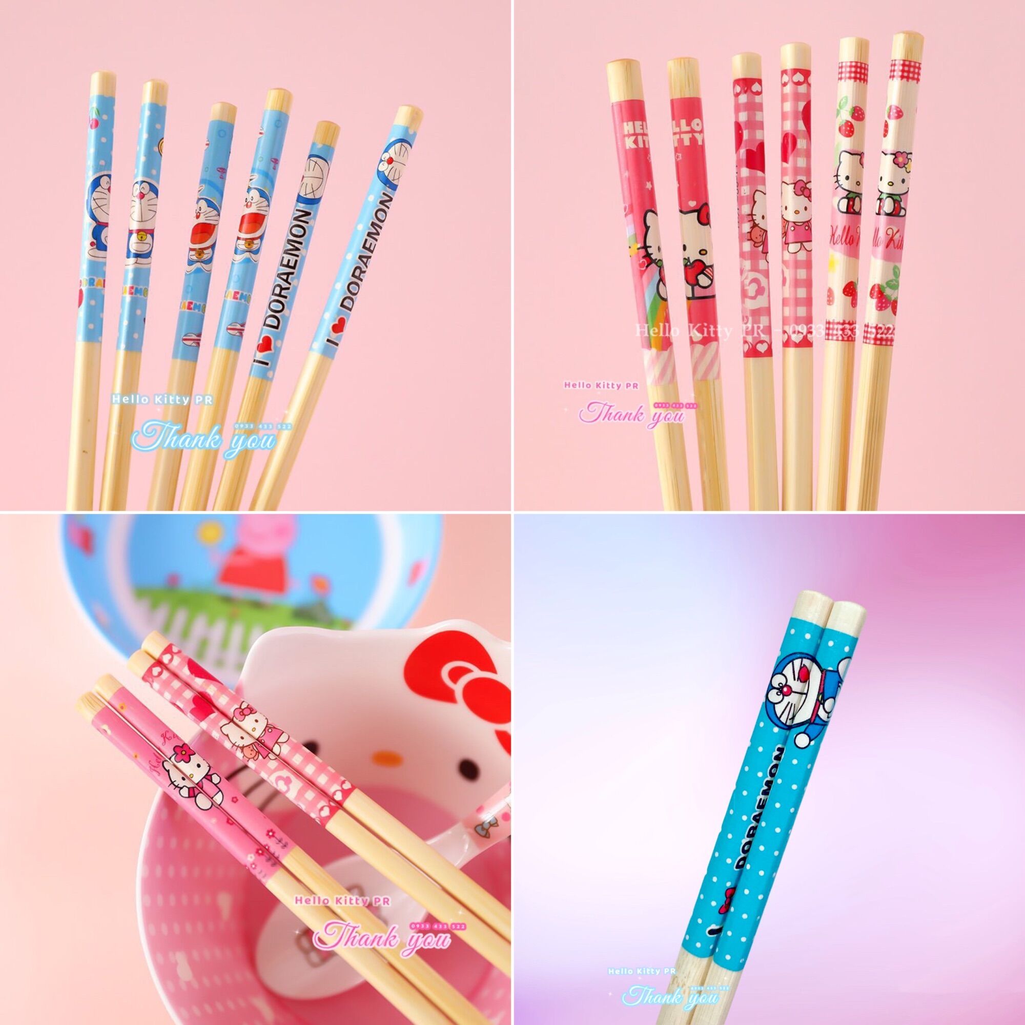 Đũa tre HelloKitty PR - Doremon Doraemon