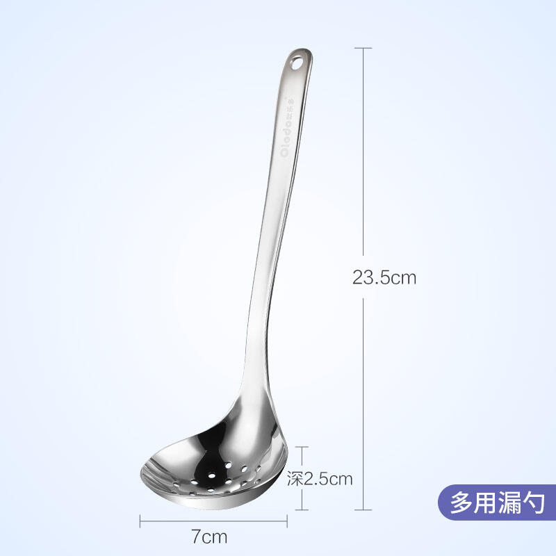 Olodo, muôi canh inox 304, muôi canh cán dài, muôi canh nhỏ, muôi canh cháo nhà bếp, muôi cháo, muôi canh gia dụng, muôi canh có lỗ