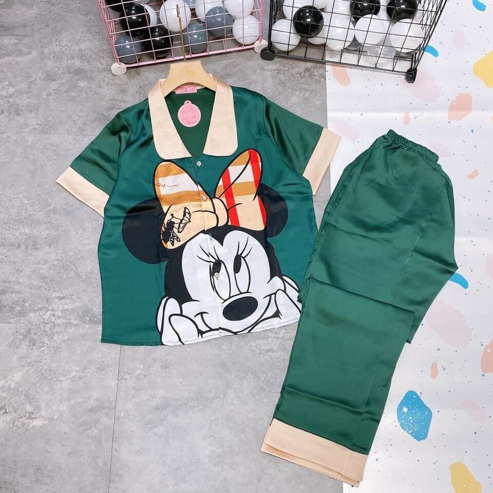 Bộ pijama lụa phi bóng loại 1