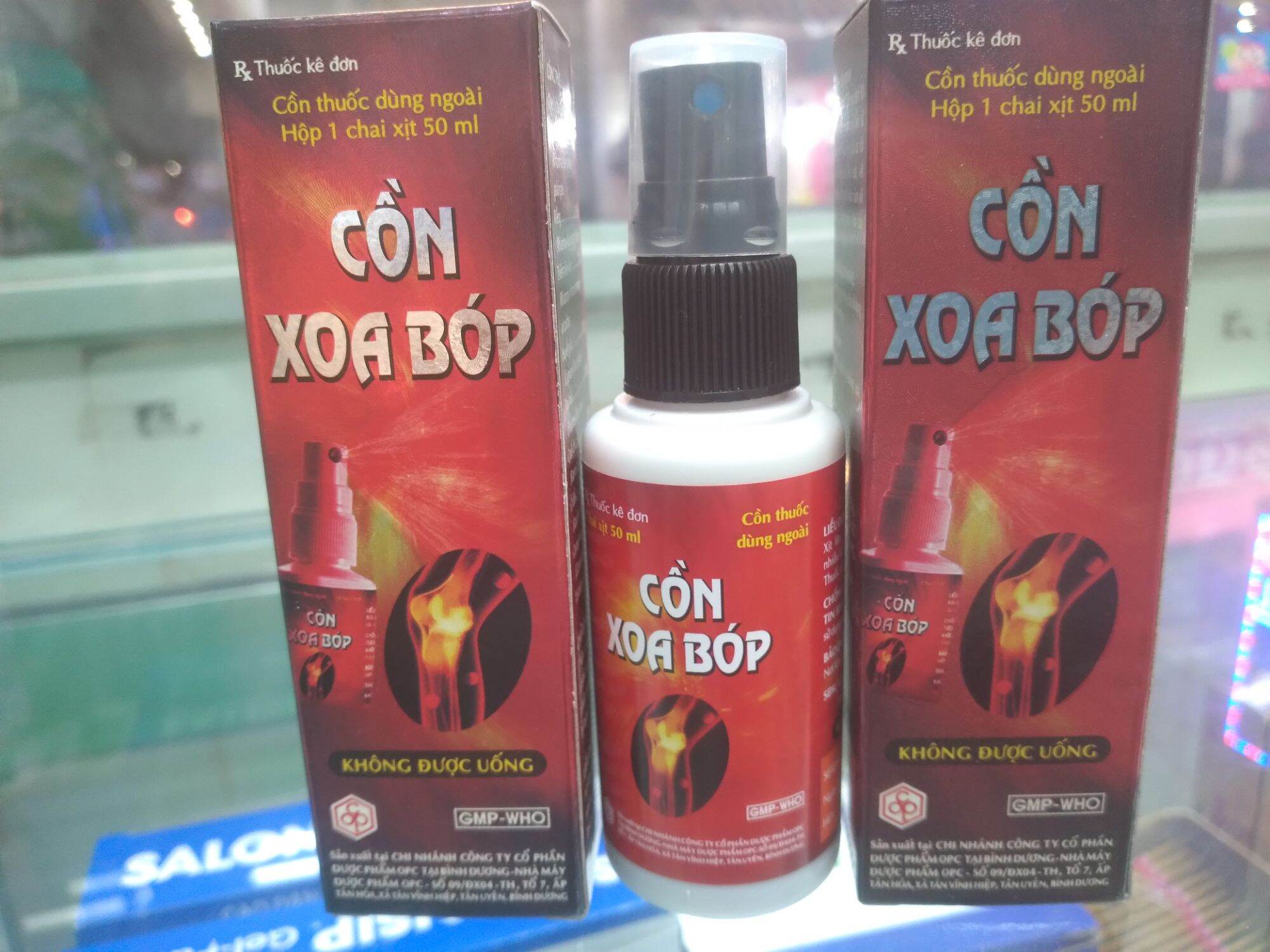 Cồn xoa bóp OPC chai xịt 50ml