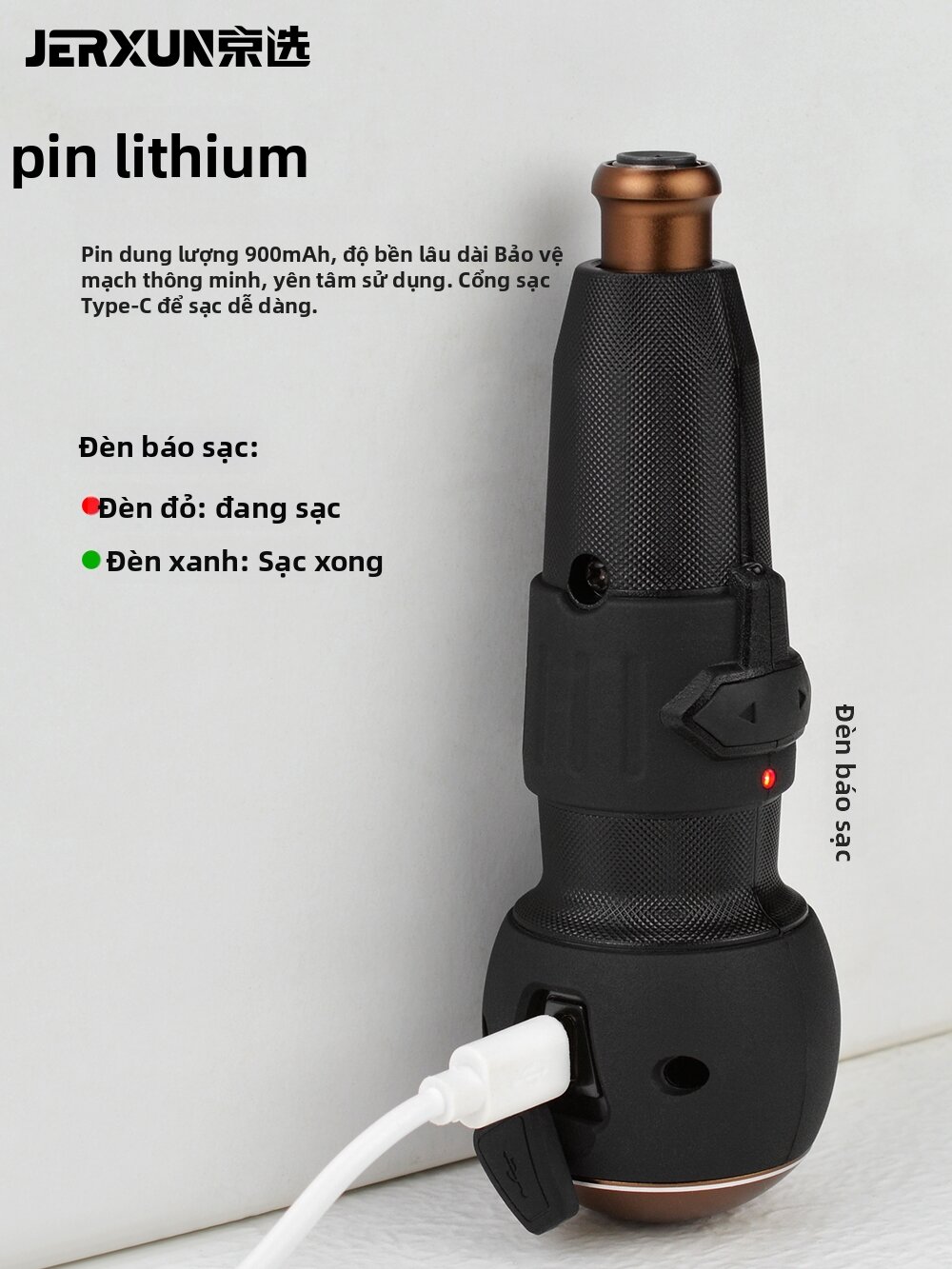 JERXUN | Vít Điện Mini Sử Dụng Pin Lithium Gia Đình