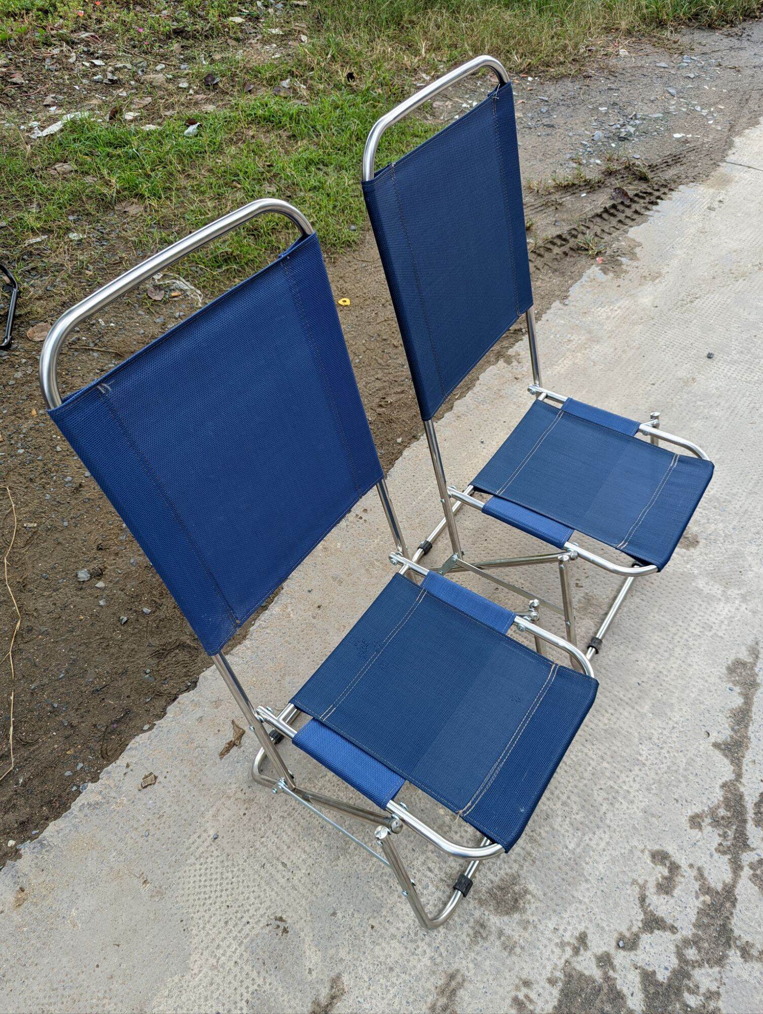 Ghế xếp inox vải lưới textilene