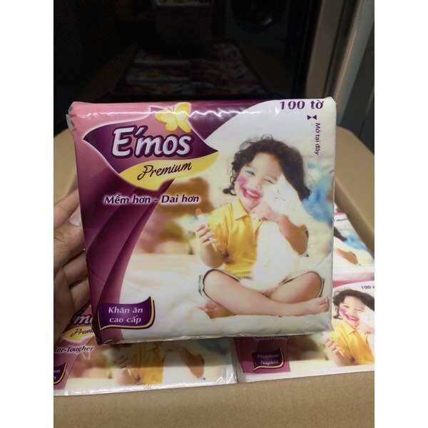 KHĂN VUÔNG CAO CẤP EMOS 100 TỜ MỀM MỊN VÀ DAI