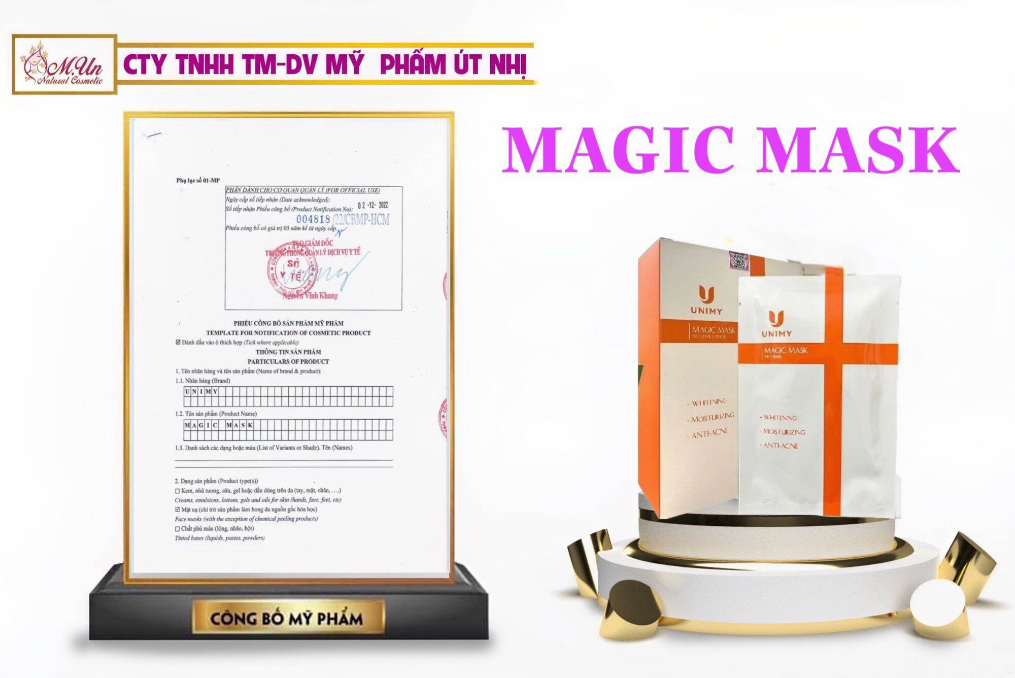 mặt nạ dưỡng ẩm trắng da unimy