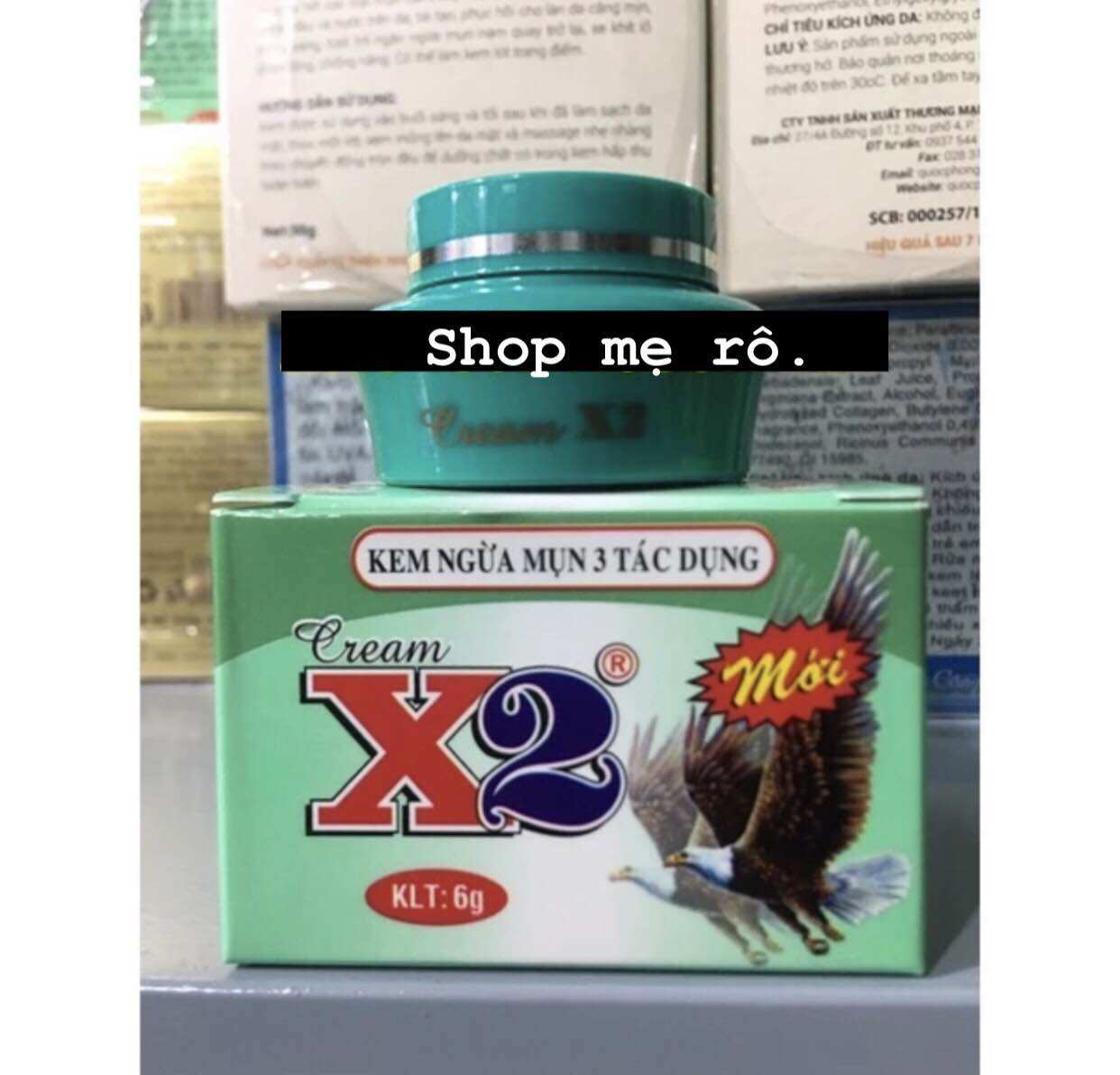 kem x2 Mụn 3 tác dụng hủ 6g