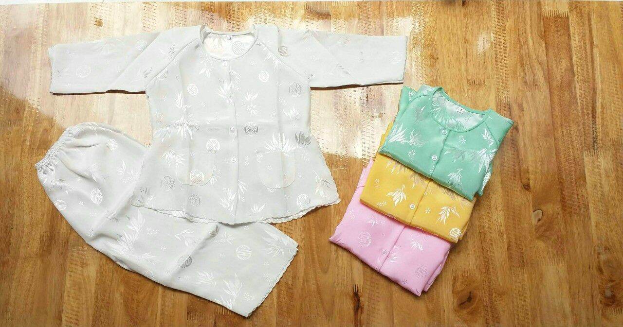 Bà ba gấm lá tre cho bé gái
