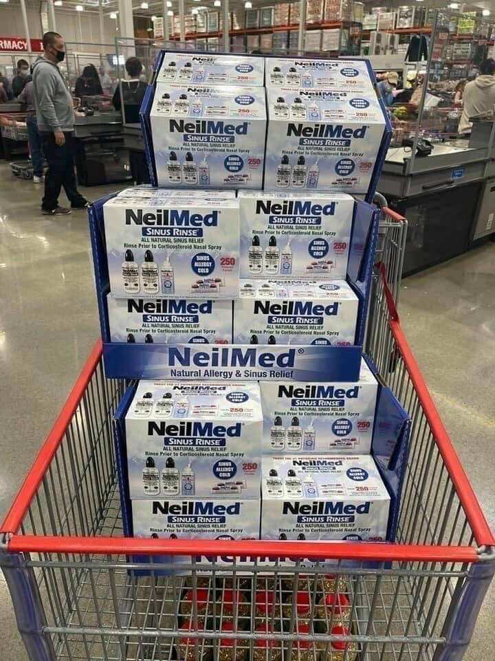 Combo Bình Xịt Rửa Mũi NeilMed Smile 250 gói muối người lớn