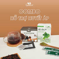 Combo Ổn định huyết áp (1 hộp Bột cần tây 72g 1 hộp Trà gạo lứt đậu đen túi lọc 140g)