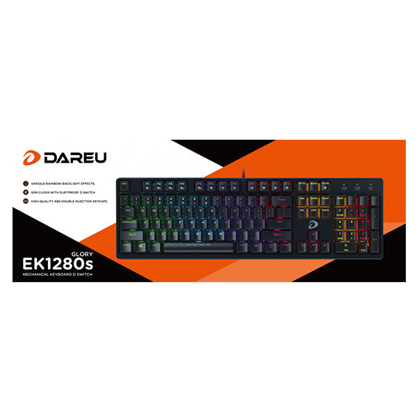 Bàn phím cơ Gaming Dareu EK1280S 2 màu Red Switch