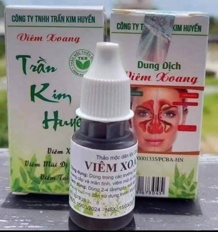 Viêm Xoang Trần Kim Huyền Lọ 10ml - Thảo Dược Dân Tộc Dao