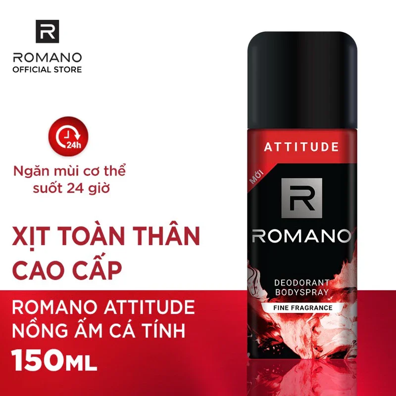 xịt khử mùi romano 150ml