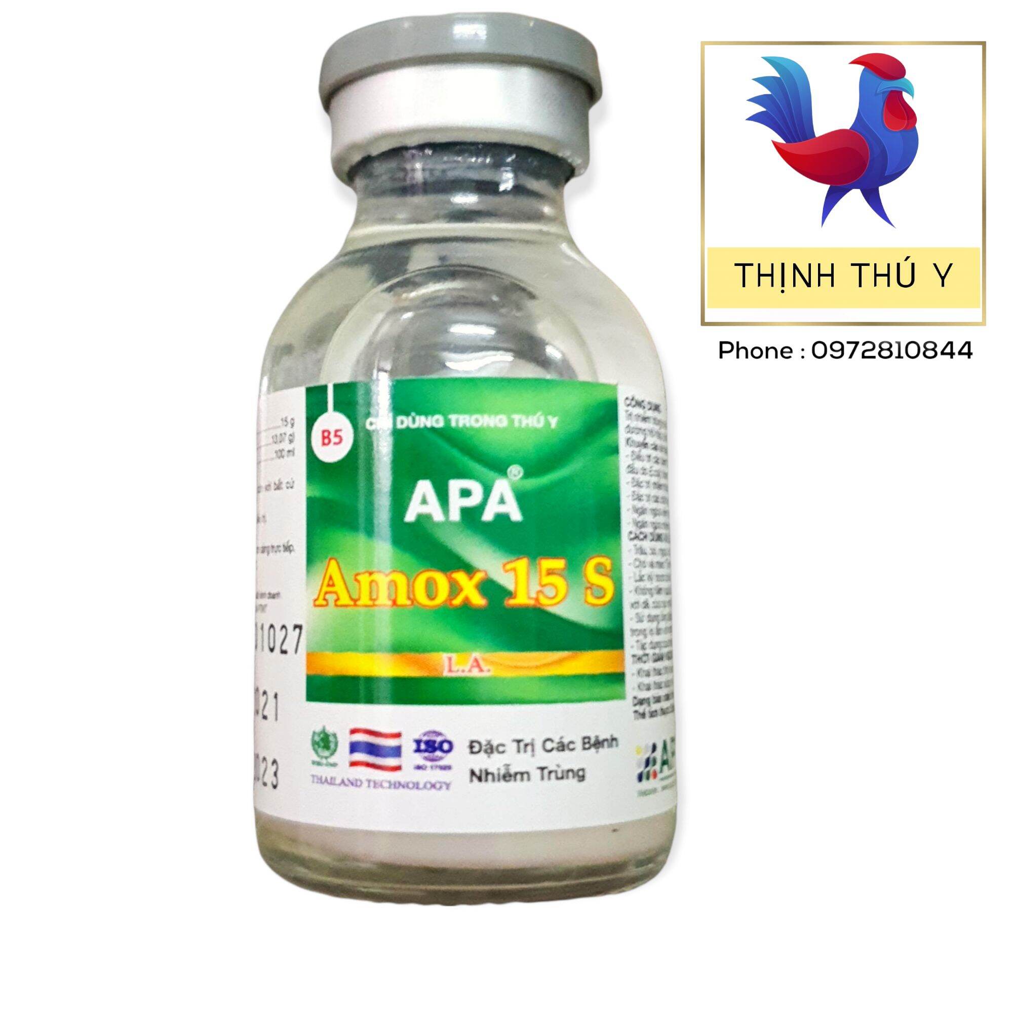 Amox 15% LA (20ml) - Amox Thái Lan đặc tr.i. nhiễm trùng cho gà đá