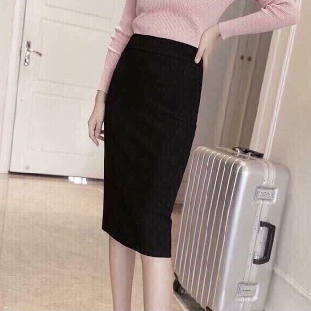 Chân váy ôm dài bút chì lụa là xinh đẹp