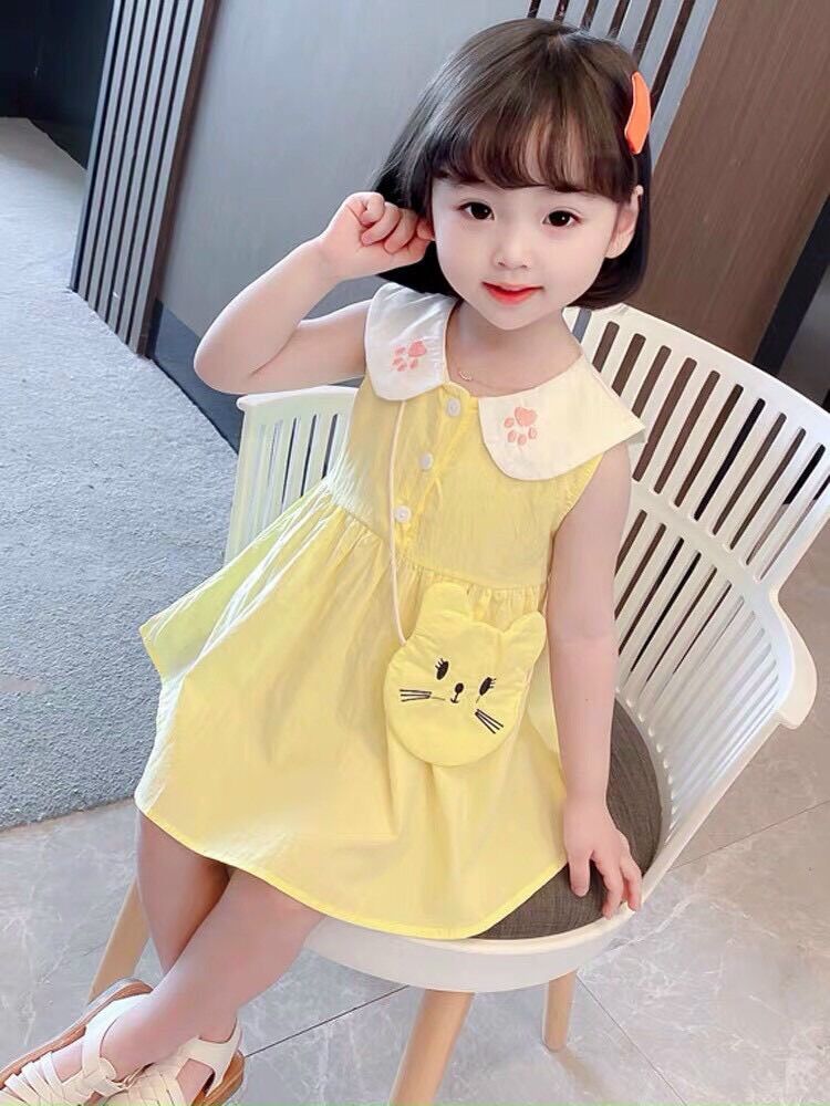 Đầm kèm túi cho bé gái sale 89k