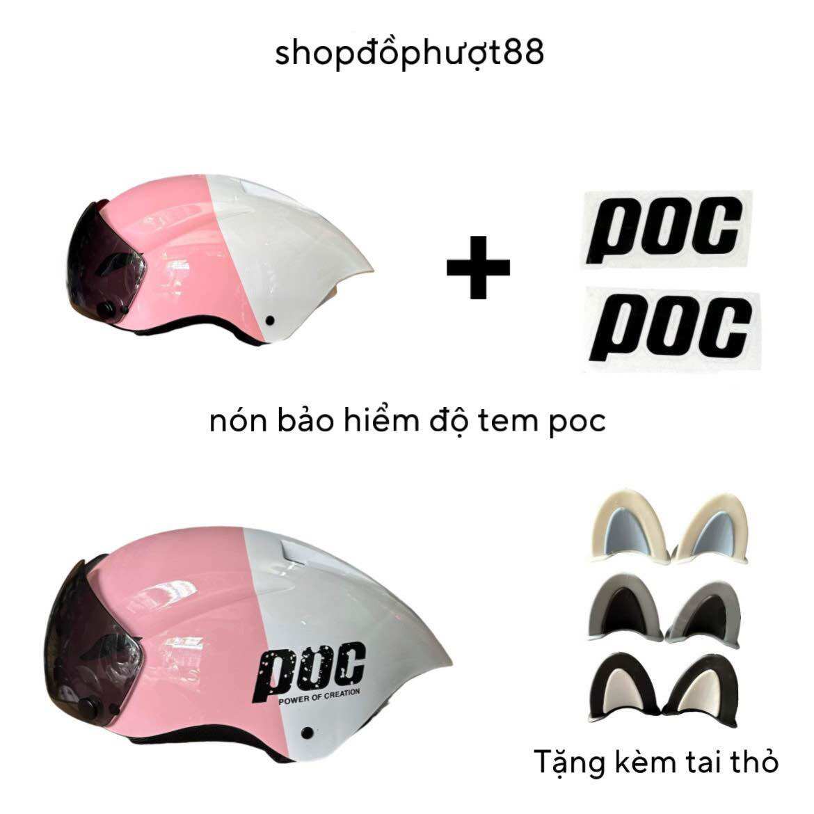 Nón bảo hiểm thể thao độ tem Poc mẫu mới siêu 🔥🔥🔥