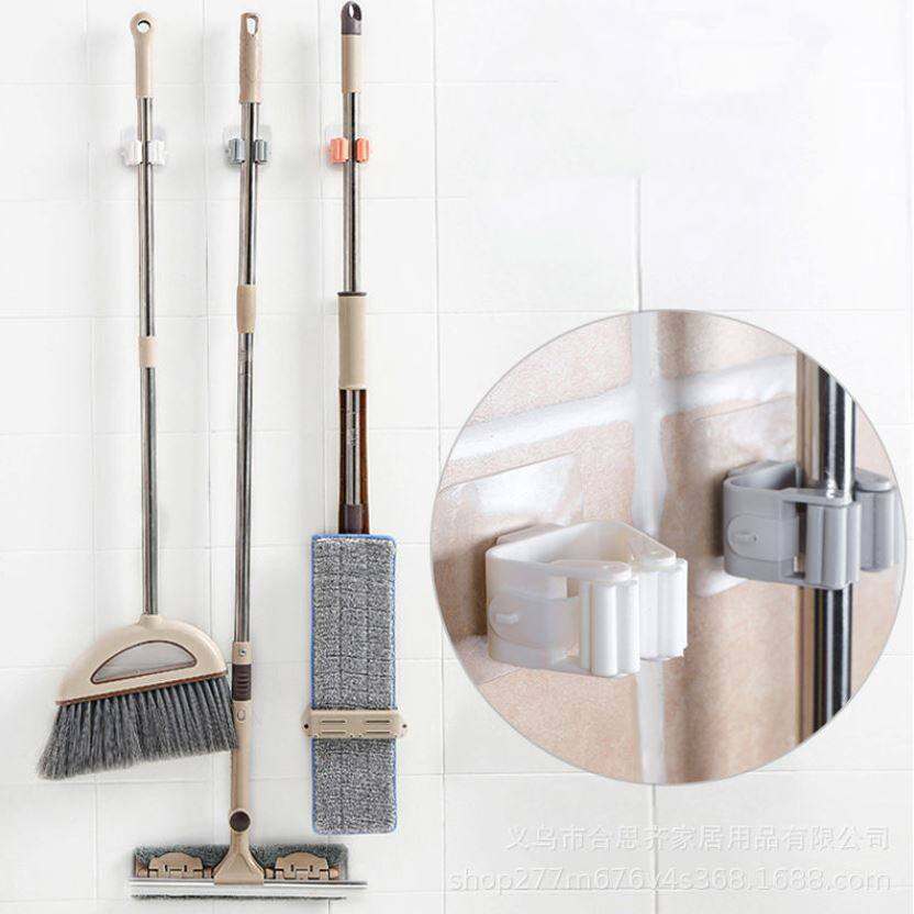 Móc Kẹp Chổi Dán Tường Treo Cây Lau Nhà Gắn Tường