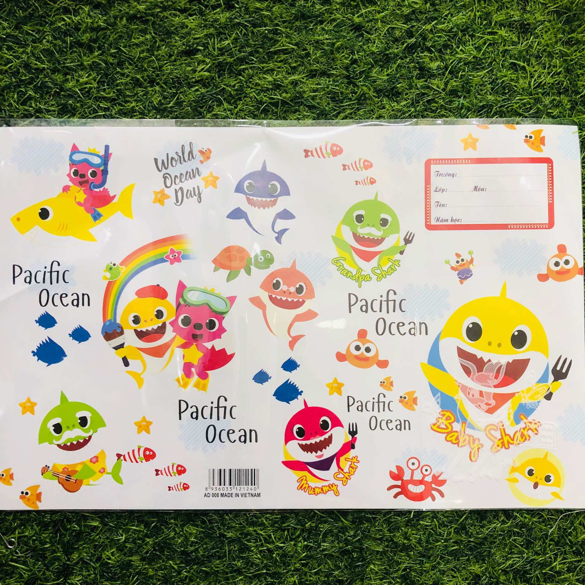 Bao tập lồng kiếng in hình gấu dâu cute,Hình nhân vật hoạt hình dễ thương. có sẵn nhãn tên . 10tờ/xấp