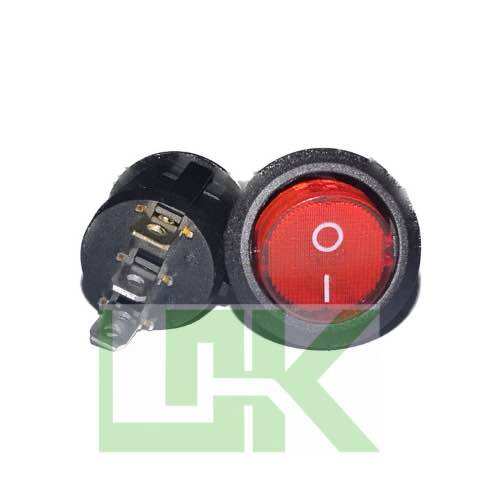Công tắc bập bên tròn 3 chân có đèn KCD1 , 6A-250V
