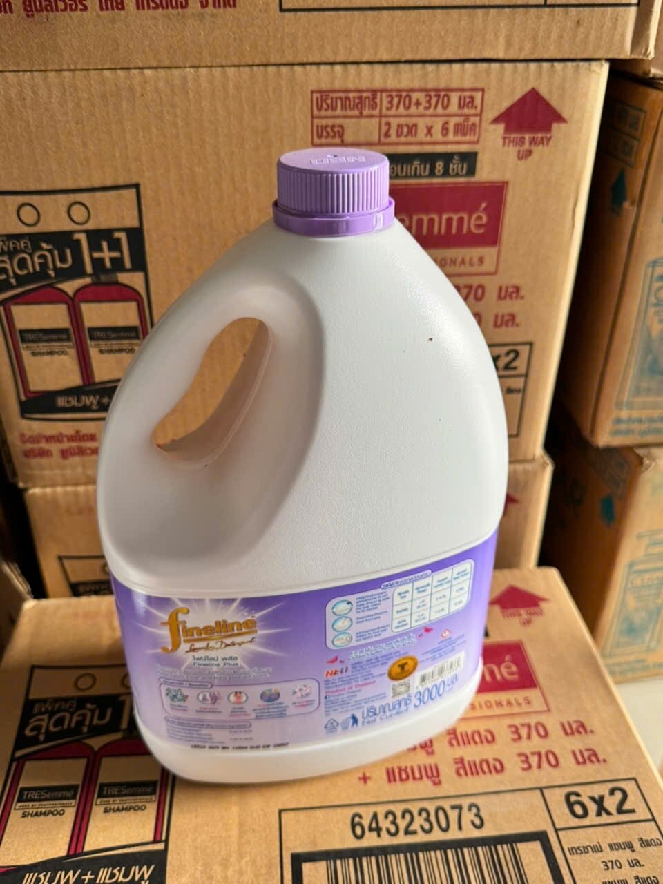 Nước giặt fineline thái lan 3lit màu tím plus mẫu mới