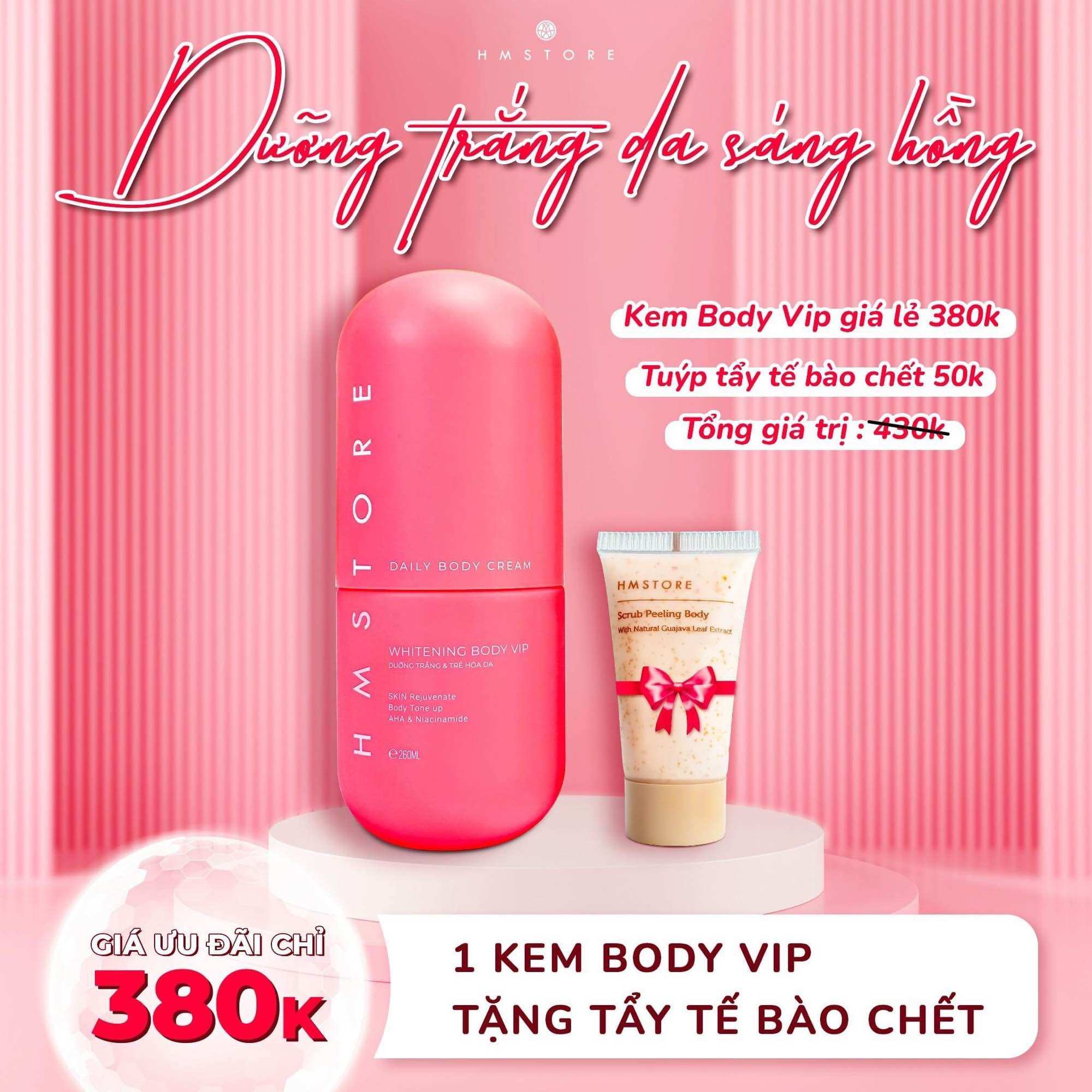 BODY VIP HM STORE  ( tặng kích trắng )