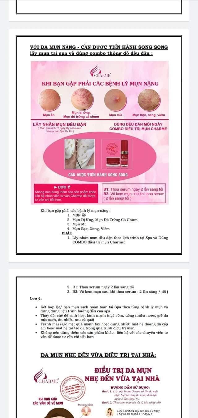 Combo Serum và Kem Thông Đỏ CHARME - Shi91 Cosmetics