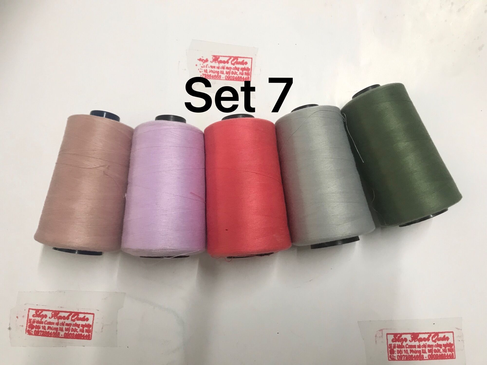 Set 5 cuộn chỉ may quần áo loại 5000m/cuộn