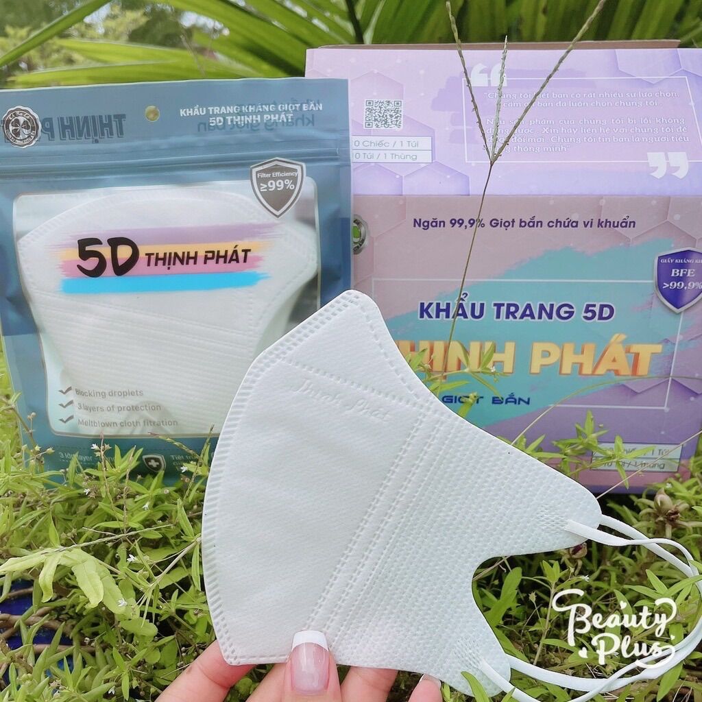 Freeship - Thùng 100 chiếc khẩu trang 5D Thịnh Phát
