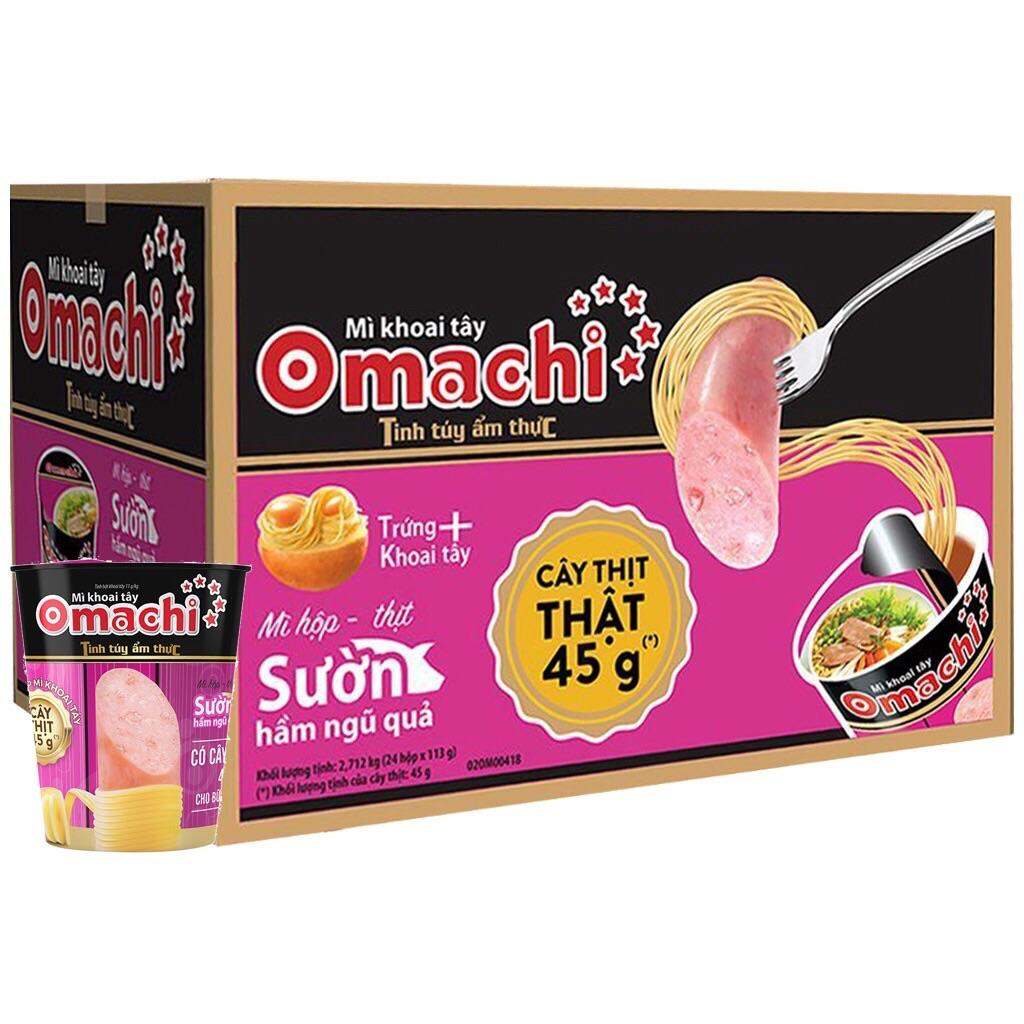 Thùng 24 Ly Mì Khoai Tây Omachi Sườn Hầm Ngũ Quả