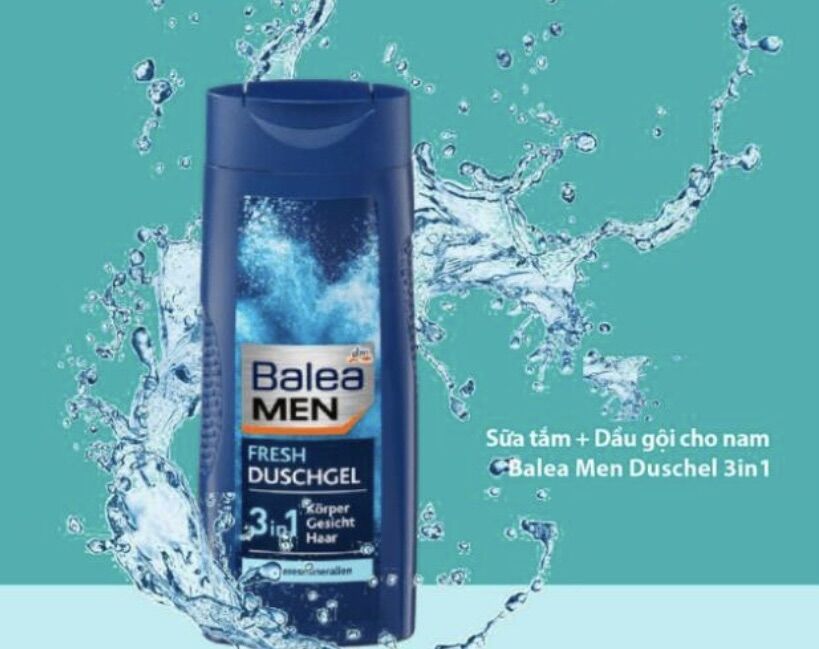 Sữa tắm + Gội + Cạo Râu Balea Men Đức