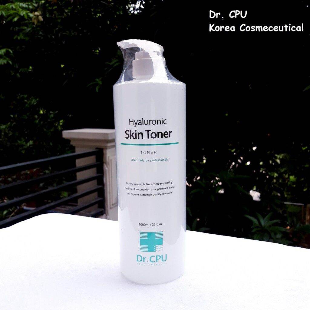 Toner Nước hoa hồng cấp ẩm căng bóng da Hyaluronic Skin Toner 300ml/1000ml Dr CPU chính hãng Hàn Quốc